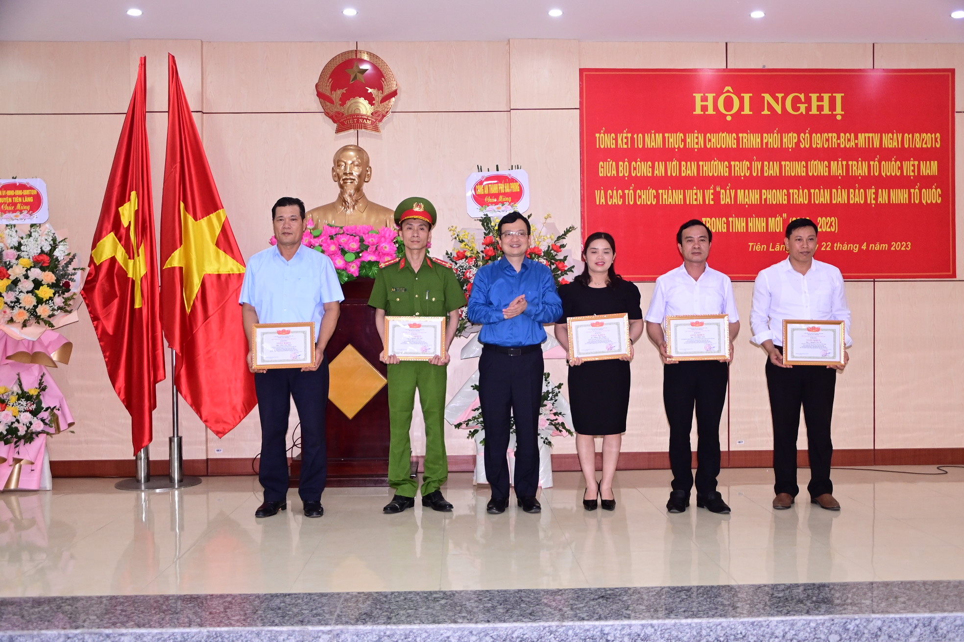 Huyện Tiên Lãng: Tổng kết 10 năm thực hiện Chương trình phối hợp số 09 giữa Bộ Công an với Ban Thường trực UB TW MTTQ Việt Nam